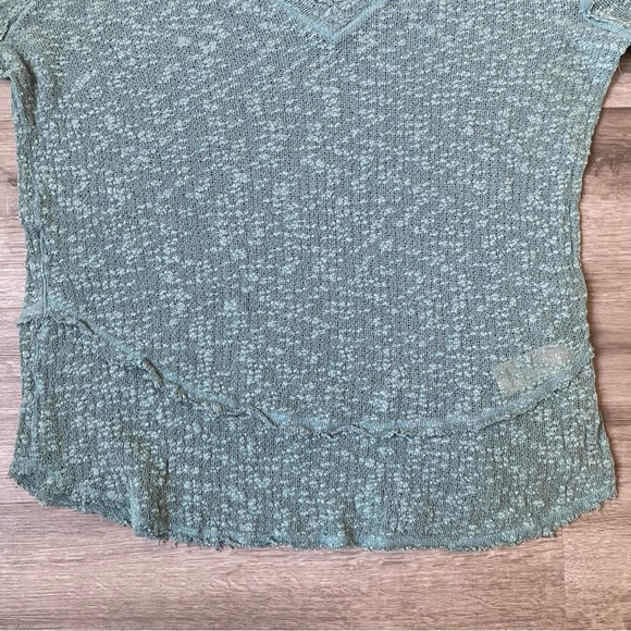 Free People Ocean Air Hacci Tunic Knit Sweater Top Seafoam Moss Small - Picture 6 of 14